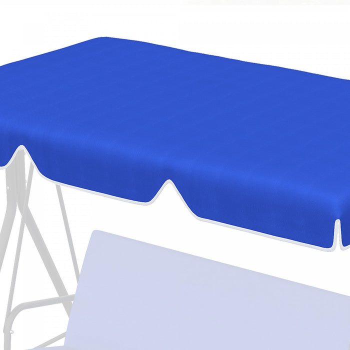 Outsunny 2 Seater Swing Canopy Replacement, Outdoor Swing Seat Top Cover, Uv50+ Sun Shade (canopy Only), Sky Blue
