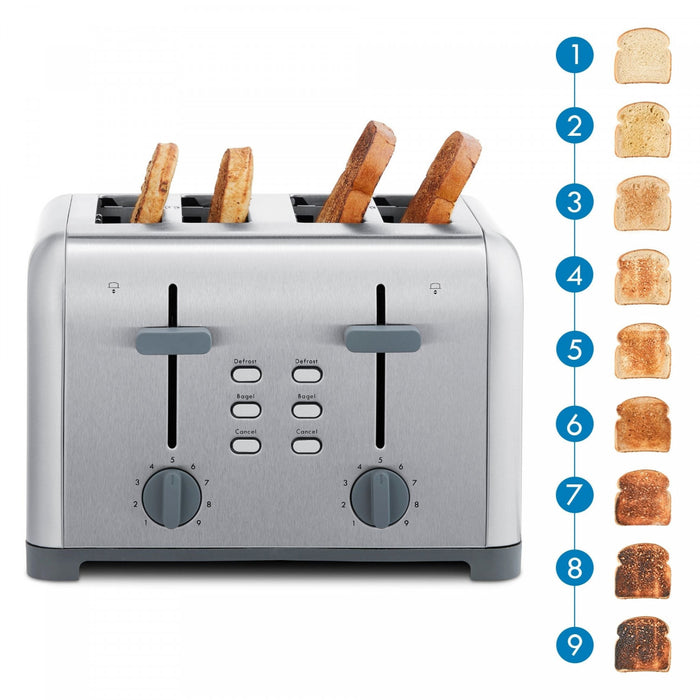 Kenmore 4-Slice Toaster with Dual Controls Stainless Steel - KKTSDC4SS