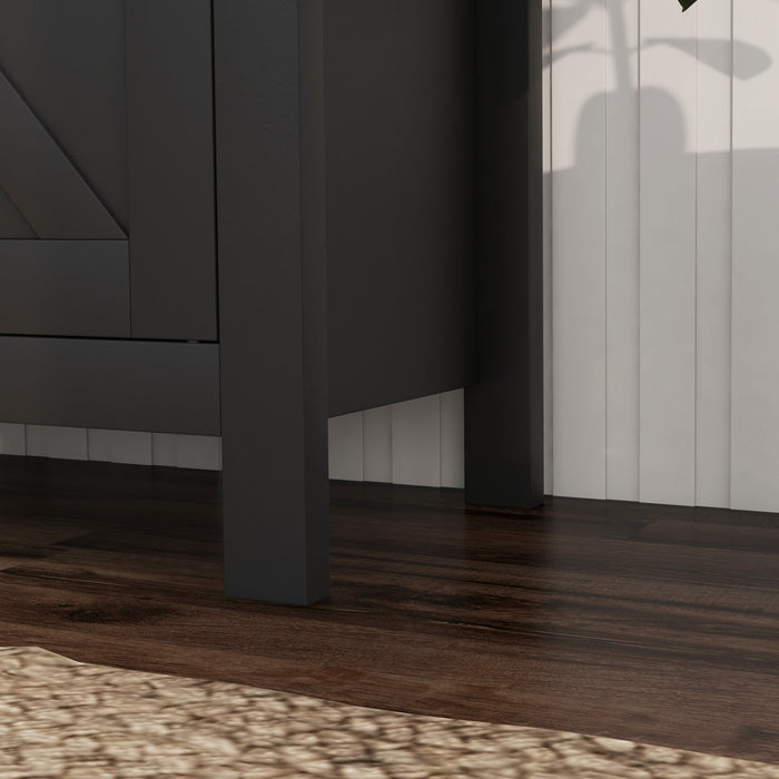 HOMCOM Sideboard Buffet Cabinet w/ Drawer and Shelf, Farmhouse Sideboard