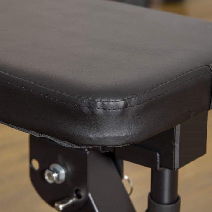 Soozier Adjustable Weight Bench Foldable Bench Press W/ Barbell Rack Black