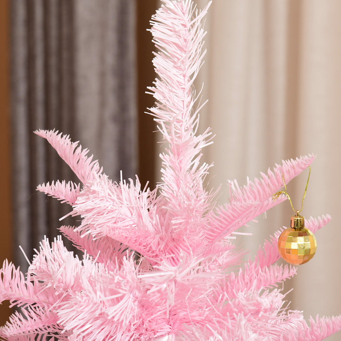 Homcom 5ft Artificial Christmas Tree With Automatic Open For Party Pink