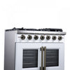 Forno Capriasca 36" White Gas Range 5.36 cu.ft -FFSGS6460-36WHT | Cuisiniere a gaz blanche Capriasca 36 pouces, 5,36 pi³ – FFSGS6460-36WHT
