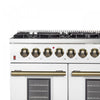 Forno Galiano 48" White Dual Fual Range, 6.58 cu. ft. double ovens- FFSGS6156-48WHT | Cuisiniere a double combustible Galiano 48 po, blanche, 6,58 pi³ double four - FFSGS6156-48WHT