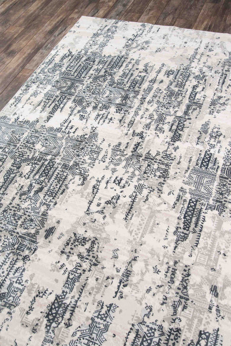 Claudia Traditional 8'11\" x 12'6\" Area Rug in Grey Indoor Area Rug