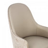 Drew Contemporary Wood Upholstered Armchair in Taupe | Fauteuil contemporain en bois Drew avec accoudoirs et revetement taupe