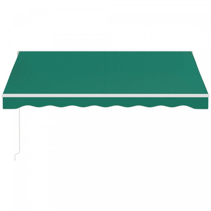 Outsunny 10' X 8' Electric Retractable Awning W/ Remote Controller, Green