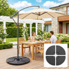Outsunny Water or Sand Filled Banana Umbrella Base Weights W/ Wicker Effect