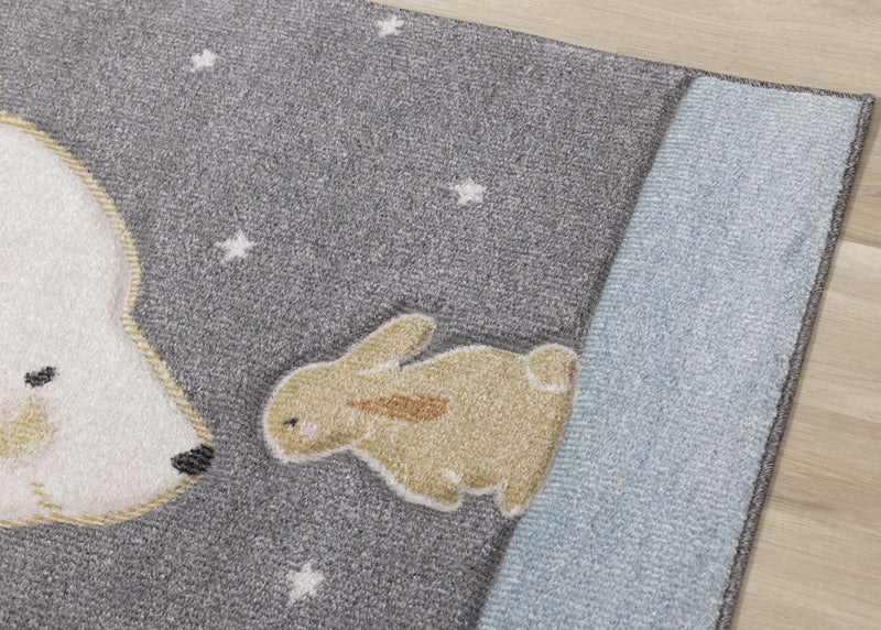 Kids Polar Bear Rabbit Area Rug - 5'3\" x 7'7\"