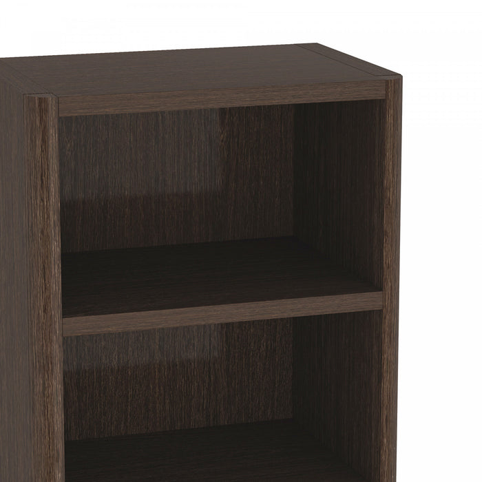 Rivington Modern 28\" Open Bookcase in Dark Walnut - Set of 2