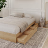 3-Drawer Storage Bed Frame, King|Maple King Bed | Lit King tiroirs, Erable Naturel