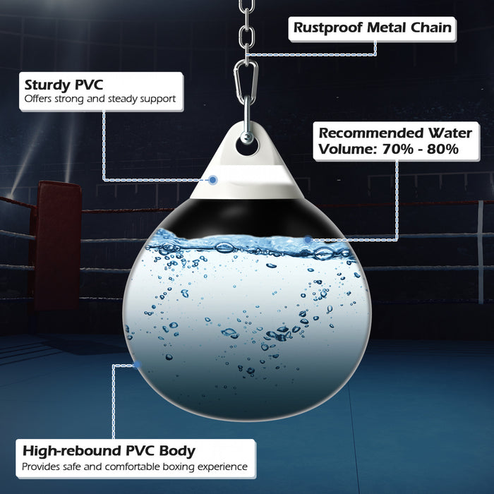 Goplus 18\" 110lbs Heavy Water Filled Punching Aqua Training Boxing Bag Home Gym Hook