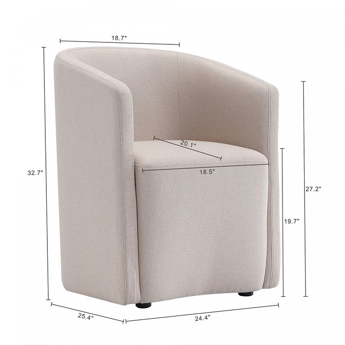 Hearth Contemporary Modern Upholstered Armchair in Barley