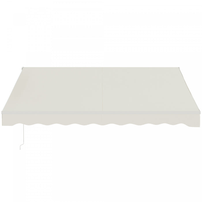 Outsunny 12' X 10' Electric Retractable Awning W/ Remote Controller, Cream