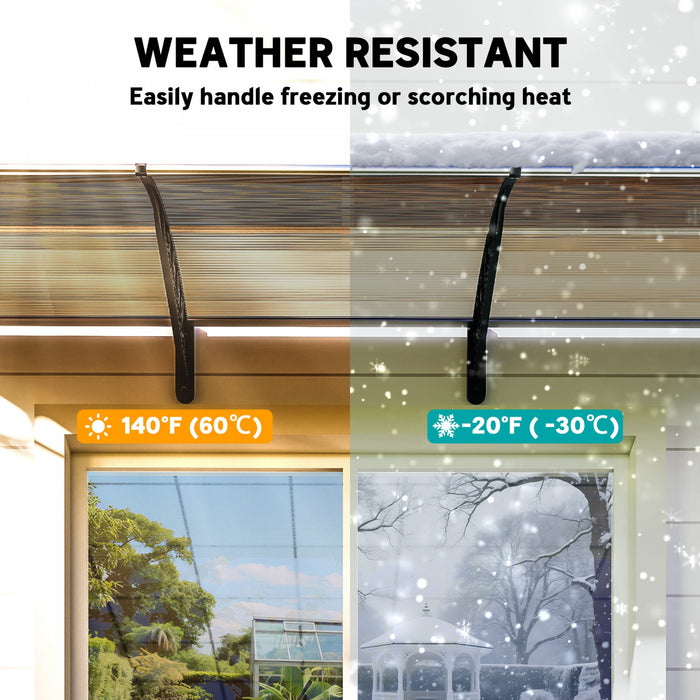Outsunny Window Awning Door Canopy, Front Door Outdoor Patio Cover