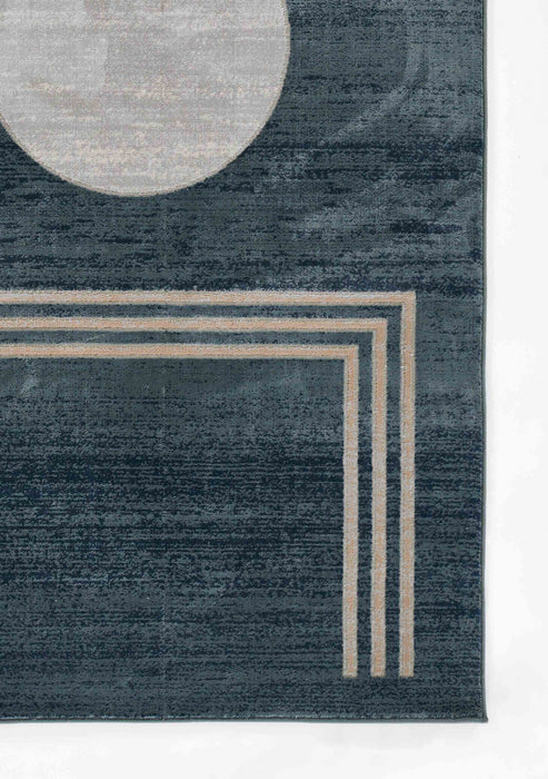Erisa Contemporary 7'9\" x 9'10\" Area Rug in Blue Indoor Area Rug