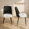 HOMCOM Dining Chairs Set of 2 Upholstered for Dining Room, Kitchen, Black