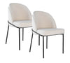 Dalia White Boucle Accent Dining Chair - Set of 2