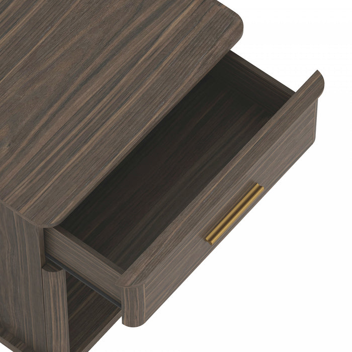 Clifford Traditional Nightstand in Walnut (1-Drawer)