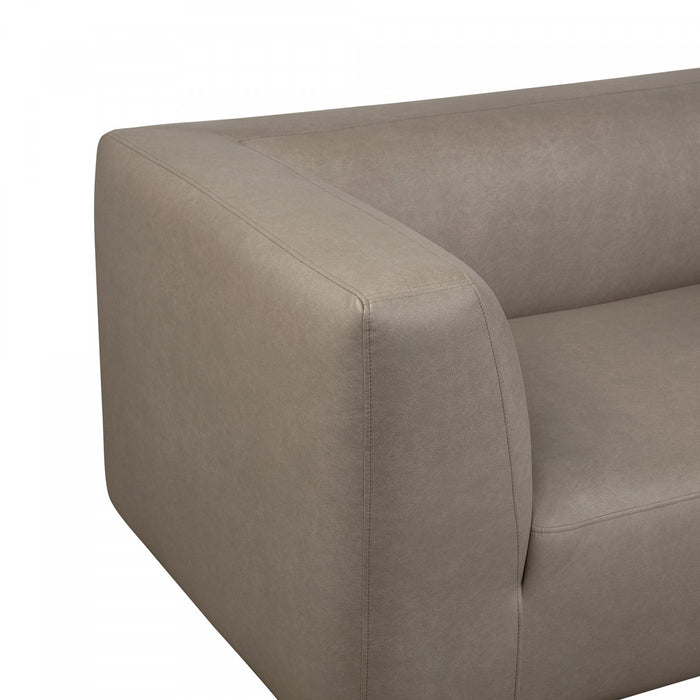 Lukas Contemporary Modern 118\" Right-Facing 2-Piece Sectional Sofa in Taupe
