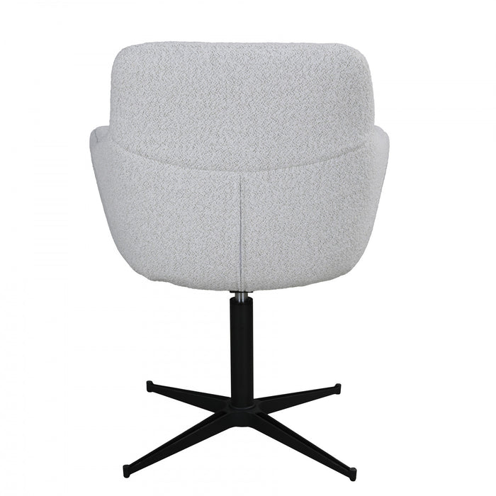 Trevin Light Grey Upholstered Swivel Dining Chair (Set of 2)