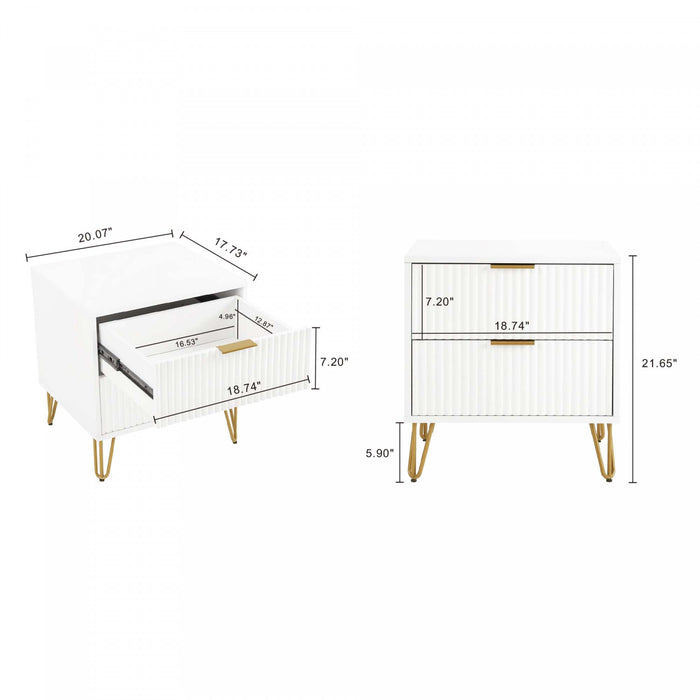 Dumbo Modern 2-Piece Dresser Set in White