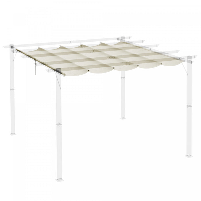 Outsunny Replacement Pergola Canopy Cover For 9.8' X 9.8' Pergola, Cream