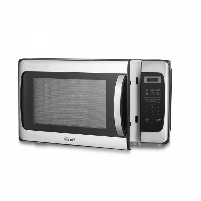 CHM Series Commercial Chef 1.1 Cu. Ft. Countertop Microwave Oven, CHM11MS Countertop Microwave Larger 1cuft