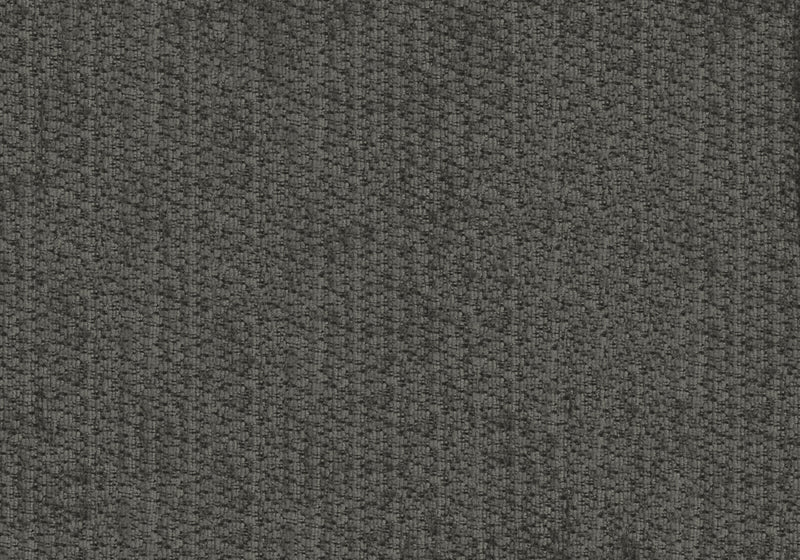 Upholstered Love Seat, 58\" L, Dark Grey Fabric, Black Metal Legs Loveseat