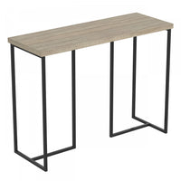 39” Console Table - Dark Taupe With Black Metal