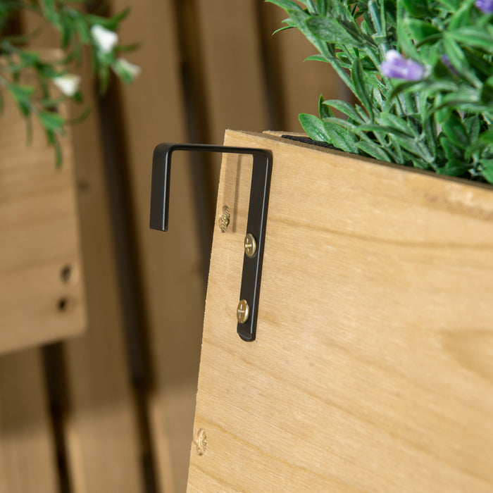 Outsunny Wall Mounted Garden Planter with Trellis for Patio Porch Balcony