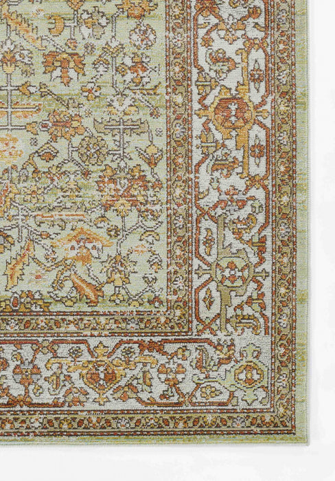 Hailey Traditional 9'3\" x 11'10\" Area Rug in Green Indoor Area Rug