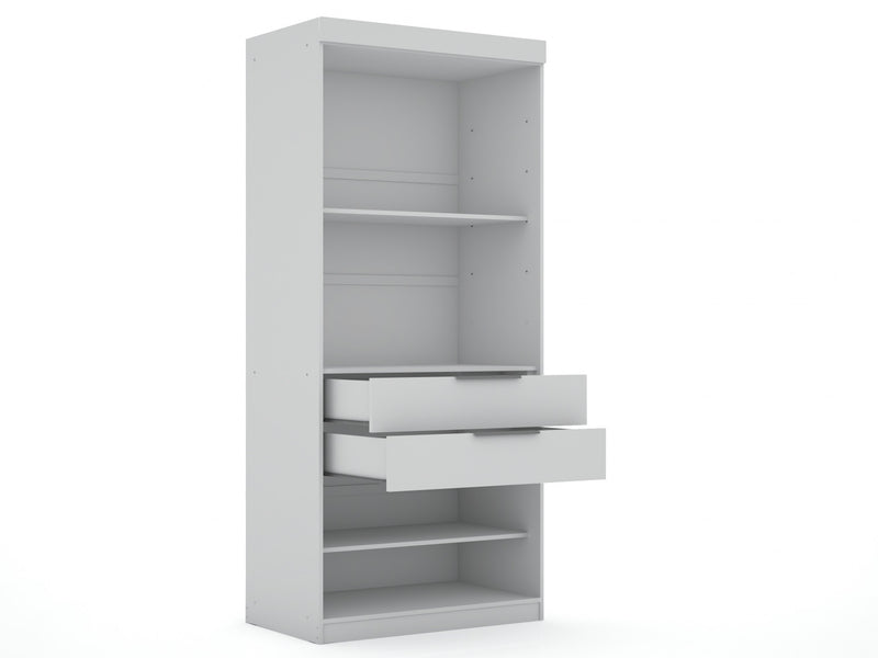 Mulberry Contemporary Modern 36\" Wardrobe Closet in White