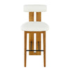 Sophia Indoor Modern Rubberwood Bar Stool Set of 4 with Supportive Backrest,White&Walnut | Sophia – Lot de 4 tabourets de bar modernes d’interieur en bois d’hevea avec dossier de soutien, coloris blanc et noyer