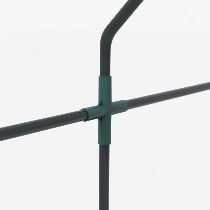 Outsunny 6' X 3' X 3' Mini Greenhouse With 2 Pe/plastic Covers, White