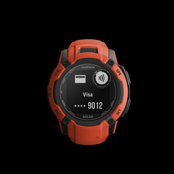 Garmin Instinct® 2x Solar Gps Smartwatch - Health & Fitness Tracking With Multi-band Gnss - Flame Red
