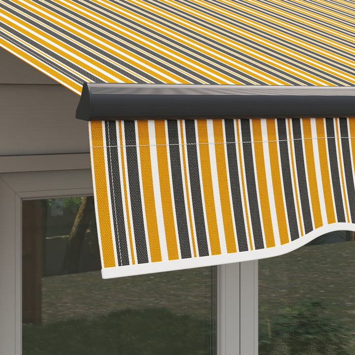 Outsunny 8' X 6.5' Patio Retractable Awning Sunshade Shelter, Amber