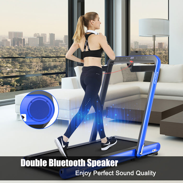 Superfit 4.75hp 2 In 1 Folding Treadmill W/remote App Control