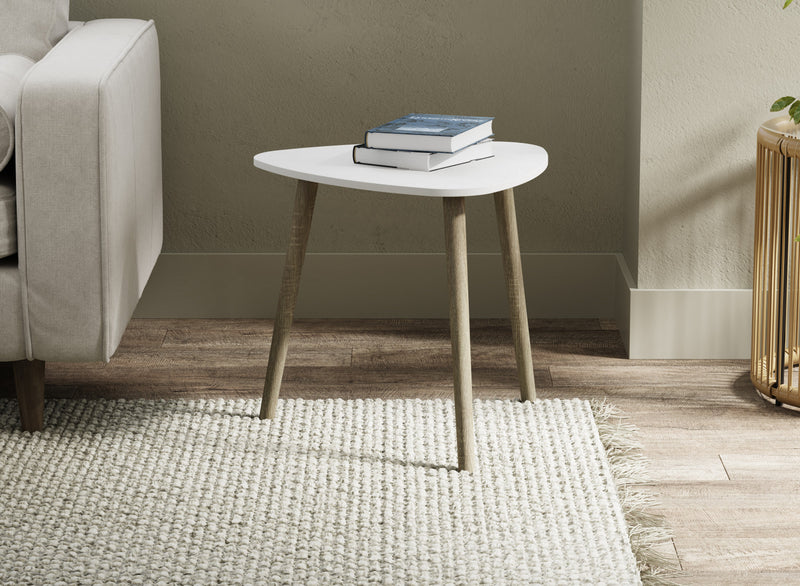End Table With Pine Legs – White Top