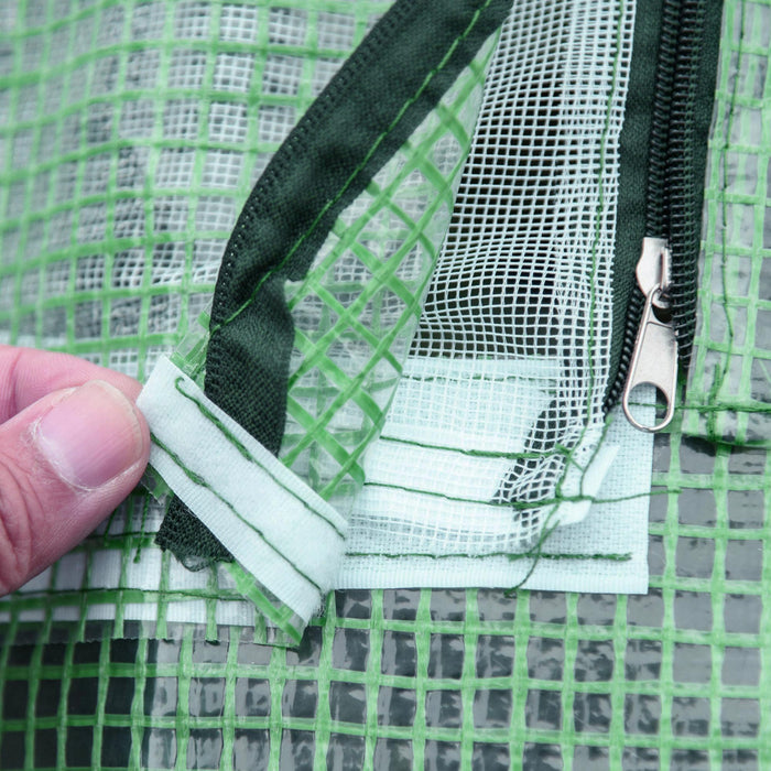 Outsunny 71\" X 55\" X 32\" Mini Greenhouse Portable Hot House For Plants With 2 Large Windows And Ground Nails For Outdoor, Indoor, Garden, Gardening Kit, Green