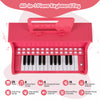 Costway 25 Keys Digital Piano with Music Stand Stool Lighted Keys Teaching Mode for 3+ Kids Pink