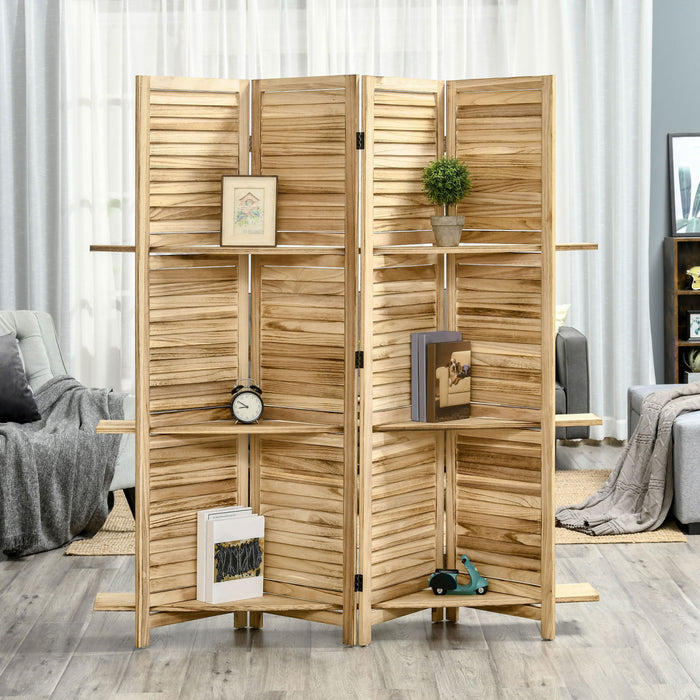 Homcom 4 Panel Room Divider, Portable Privacy Screen