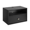 Floating Shelf with Drawer - Black