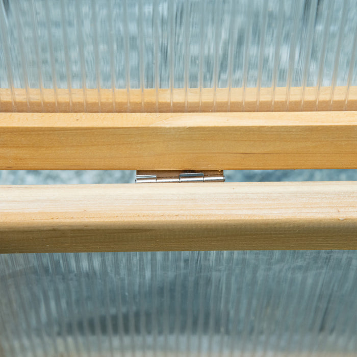 Outsunny Wooden Cold Frame Greenhouse Garden Portable Raised Planter With Openable Top For Indoor, Outdoor, Flowers, Vegetables, Plants, 35.5\" X 20.5\" X 19.5\", Light Brown