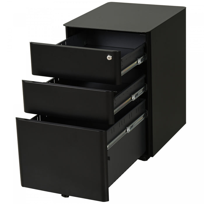 Vinsetto 3 Drawer Filing Cabinet With Lock