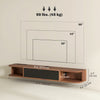 HOMCOM 47" Floating TV Stand, Wall Mounted Media Console, Walnut