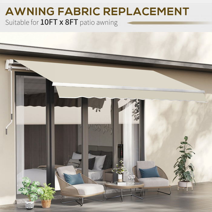 Outsunny 9'x8' Retractable Awning Fabric Replacement Outdoor Awning Cover