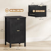 HOMCOM 2 Drawer File Cabinet, Filing Cabinet Fits Letter/A4 Size, Black