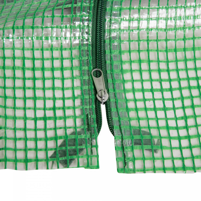 Outsunny 6' X 3' X 3' Portable Tunnel Greenhouse Outdoor Garden Mini With Large Zipper Doors & Water/uv Pe Cover Green