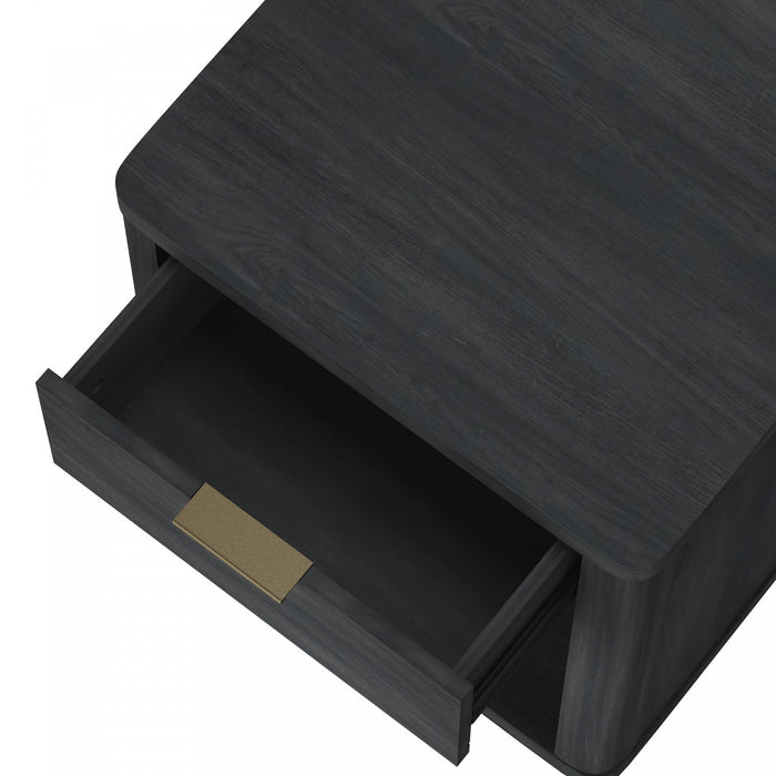 Evelyn Modern 20\" Nightstand in Charcoal Gray (1-Drawer)