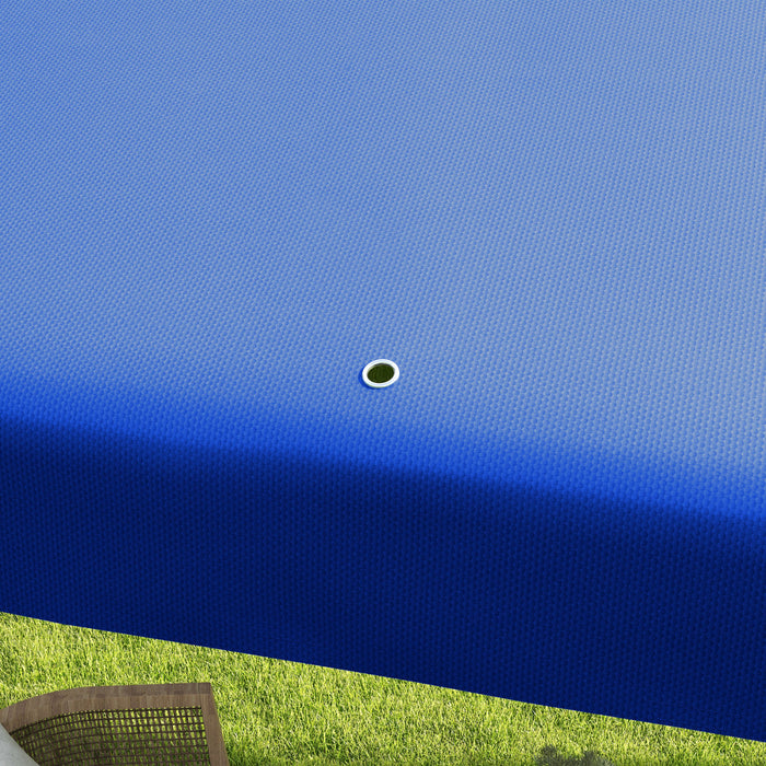 Outsunny 9' X 9' Party Tent Portable Gazebo Canopy For Weddings Parties Outdoor Sunshade With Dressed Legs, Blue